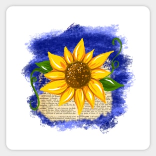 Bookish Sunflower Sticker
